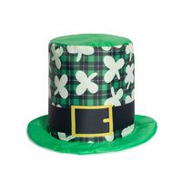 Chapeau de cloche à paillettes pour adultes, motif trèfle vert amusant, pour fêtes de carnaval, Saint-Patrick et Halloween, idéal pour les cadeaux de fête