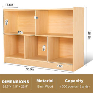 Armoire de <span class=keywords><strong>rangement</strong></span> en bois Montessori préscolaire pour la maternelle étagère d'angle multi-bibliothèque pour le salon scolaire pour la garderie - Product Image 3