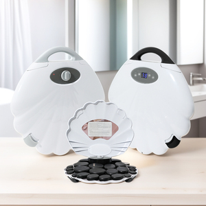 Kit de massage chaud et <span class=keywords><strong>grattoir</strong></span> à pierres énergétiques portables avec chauffe-coquillages pour le visage et le corps, relaxation ciblée pour spa à domicile - Product Image 2