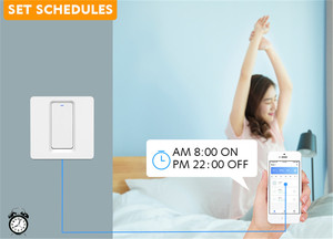 For Tuya Neutral Smart <strong>Button</strong> <strong>Switch</strong> WiFi BLE Key <strong>Button</strong> Smart <strong>Switch</strong> Works with Alexa Voice Control Smart Life App US Standard - Product Image 3