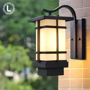 Modern bahçe ip65 led dış duvar ışıkları açık su geçirmez aydınlatma armatürü aplik siyah vintage fener led dış duvar lambası