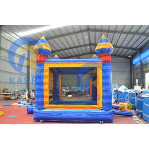 Castillo de salto inflable al aire libre azul brillante Castillo hinchable de rebote de verano barato Combo Castillo hinchable para niños - Product Image 2