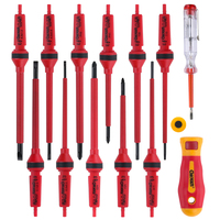 Fournisseur chinois Qixin, kit d'outils de réparation informatique isolé personnalisé, tournevis à couple 13 pièces, jeu de tournevis VDE