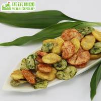 Collation de haricots fava croustillants au goût wasabi