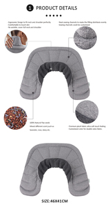 Microwave <strong>Heat</strong> Weighted <strong>Shoulder</strong> <strong>Heating</strong> Pad Flax Seeds Lavender Clay Beads Hot Cold Therapy Neck <strong>Wrap</strong> - Product Image 4