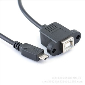 Adaptateur Micro USB vers USB B femelle avec trous de fixation pour extension de charge de téléphone portable - Product Image 2