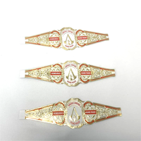 Étiquettes de cigares personnalisées en papier imperméable non adhésif, estampage à chaud or, impression argentée transparente, formes personnalisées certifiées ISO9001, OEM