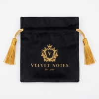 Pochette en velours personnalisée avec logo estampé or, sacs de tarot en velours avec pompons pour l'emballage de dés de D&D et de Mahjong