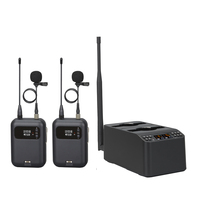Sistema de Micrófono Inalámbrico Digital UHF Profesional para Karaoke y Conferencias con Base de Carga, Cancelación de Ruido y 100 Canales