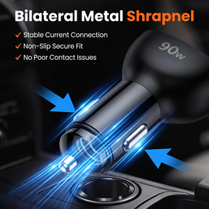 อะแดปเตอร์ชาร์จอัตโนมัติ90W ผลิตภัณฑ์อิเล็กทรอนิกส์30W USB C ทนไฟร่างกาย3พอร์ตสำหรับ iPhone 14 16 15 17 Surface <span class=keywords><strong>Pro</strong></span> <span class=keywords><strong>iPad</strong></span> <span class=keywords><strong>Pro</strong></span> - Product Image 2