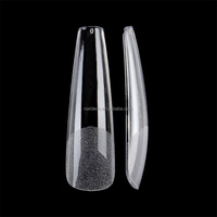 Nouveaux Ongles Artificiels XXL en Gel Effet Cercueil, Couverture Complète, Haute Qualité, pour Nail Art