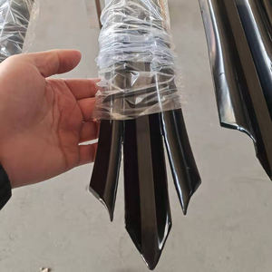 Valla de alta seguridad de diseño superior de lanza de tres puntas verde/negro satinado <span class=keywords><strong>con</strong></span> recubrimiento en polvo al por mayor - Product Image 4