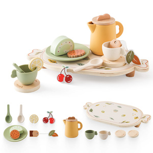 Jeu de thé de l'après-midi pour enfants, modèle de cuisine de simulation à domicile avec théière, pour l'éveil et le développement <span class=keywords><strong>des</strong></span> intérêts, idéal pour l'éducation précoce transfrontalière - Product Image 1