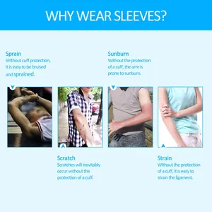 Manchons <span class=keywords><strong>de</strong></span> bras <span class=keywords><strong>de</strong></span> jeu Manchons <span class=keywords><strong>de</strong></span> vélo Protection UV Running Cycling Sleeves Sunscreen Arm Warmer Sun Specialized Mtb Arm Cover Cuff - Product Image 6