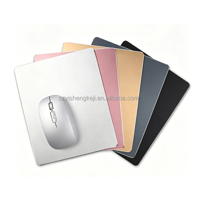 Mini Portable Aluminum Alloy+PU Leather Surface Office Mouse Mat for Laptop PC Slim Desktop Gaming Metal Mouse Pad Festival Gift