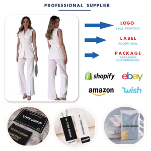 C0318 Conjuntos de Ropa Moderna para Mujer, Trajes Formales Elegantes para Dama, Ropa de Oficina, Conjunto de Dos Piezas de Top y <span class=keywords><strong>Pantalones</strong></span> - Product Image 4