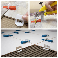 Entretoise de nivellement de carrelage Cales et clips de nivellement de sol 1/16 Entretoises de carrelage Paire de système de nivellement Niveleur de sol en porcelaine 1.0mm