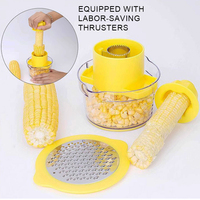 2024 Gadgets de cuisine 2-en-1 ensemble multifonctionnel décortiqueur de maïs maison décortiqueur de maïs rabot décapant