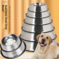Bol pour chien et chat en acier inoxydable, grande taille, antidérapant, résistant aux morsures, facile à nettoyer, style empreinte de patte