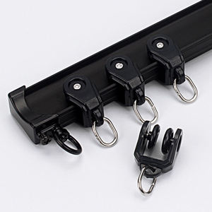Rail de rideau en aluminium pliable, rail de rideau courbé pour montage au plafond, rail de rideau mural - Product Image 5