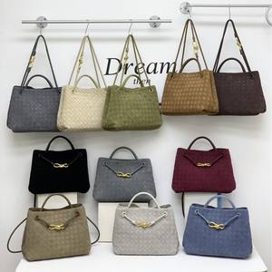 Bolso Tote Retro de Alta Gama en Cuero Genuino Tejido, con Hebilla de Cuerda Metálica Mate, Cierre Magnético Ligero y Gran Capacidad - Product Image 2