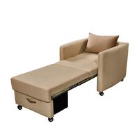 Vente en gros de chaise longue de salon nouveau design Fauteuil multifonction Chaise de canapé pliante simple en tissu doux