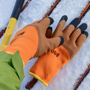 Thickened <b>Warm</b> Fleece Lined <b>Work</b> <b>Gloves</b> With Anti Slip Texture For Cold Storage And Construction Sites - Product Image 2