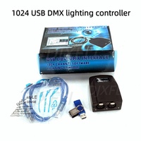Contrôleur d'éclairage DMX USB 1024 Interface d'éclairage USB DMX pour Disco DJ Stage Light Interface d'éclairage USB