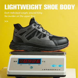 2025 OEM zapatos <span class=keywords><strong>de</strong></span> seguridad deportivos Unisex Todo Negro ligero transpirable Sneak botas <span class=keywords><strong>de</strong></span> trabajo Anti-Smashing Jogger invierno piel <span class=keywords><strong>de</strong></span> ante - Product Image 5