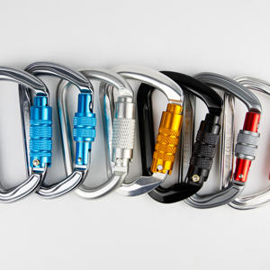 30KN คาราบิเนอร์สำหรับปีนเขาอลูมิเนียมตะขอเกี่ยวแบบสกรูสำหรับงานหนักออกแบบโลโก้ได้ตามที่ต้องการ - Product Image 1