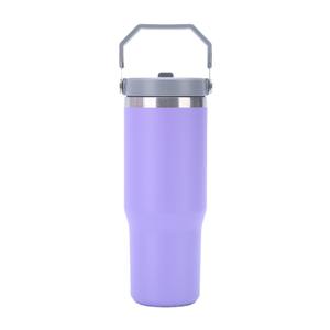 Gran oferta, taza con asa de 20/30oz, doble vacío, termo de acero inoxidable 304 para coche, botella de viaje portátil para exteriores - Product Image 5