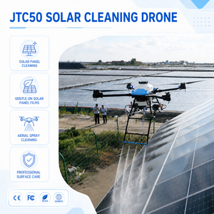 Drone de nettoyage de modules solaires industriels, UAV de lavage de panneaux photovoltaïques, machine de nettoyage de panneaux solaires pour fermes solaires - Product Image 1