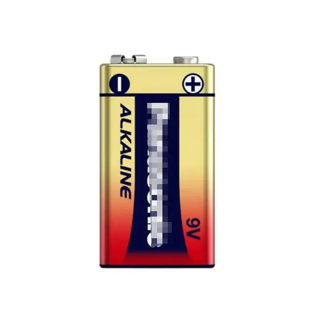 9V 6LR61TC Alkaline Battery for Alarm Wireless Microphone Mercury Free Long working life