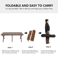 Table et chaises pliantes en aluminium pour l'extérieur, idéales pour pique-nique, camping, barbecue, voyage, transportables