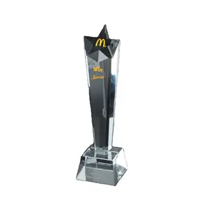 Hitop clair personnalisé K9 cristal trophée bloc vierge couleur acrylique trophée prix pour l'affichage