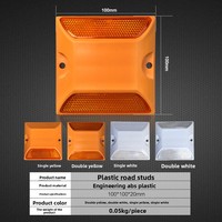 Piquets et marqueurs de contour réfléchissants en aluminium moulé et plastique, panneaux de signalisation routière surélevés simple/double face pour la sécurité routière