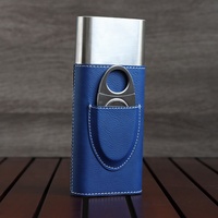 Cadeau d'anniversaire personnalisé : Étui à cigares en similicuir, boîtes à cigares vides pour 3 cigares, vente en gros, humidor en similicuir vierge laserable