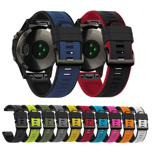 Bracelet <span class=keywords><strong>de</strong></span> <span class=keywords><strong>montre</strong></span> en silicone bicolore chaud <span class=keywords><strong>22</strong></span> 26mm <span class=keywords><strong>QuickFit</strong></span> pour Garmin Fenix 7X 7 Pro/Quatix 6 6X 5X Bracelet Bracelet - Product Image 2