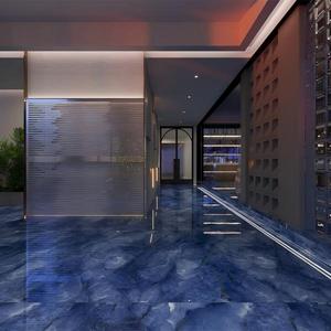 Piastrella Smaltata Effetto Marmo Blu Zaffiro 600x1200 Antigraffio per Pavimenti di Bagni e Soggiorni di Lusso - Product Image 3