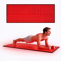 Tapis de yoga infrarouge à LED personnalisé avec logo, rembourré, pour la récupération à domicile, le bien-être et l'exercice, avec thérapie par lumière rouge