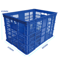 Caisse en plastique HAOSEN, boîte solide empilable, écologique, conteneurs de logistique, transformation alimentaire, Fujian, Chine. Échantillons à faible MOQ