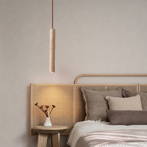 Lampu Gantung Kamar Tidur Gaya Jepang Wabi-Sabi Batu Gua Kuning, Gaya Krim untuk Homestay, Ruang Makan Retro, Modern Kecil - Product Image 2