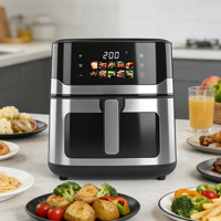 Four à Friture Électrique Multifonctionnel 8L Grande Capacité Contrôle Numérique Moderne pour Maison, Hôtel, Cuisine en Plastique KA13119