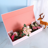 Boîte à fleurs rectangulaire de luxe pour la fête des mères, boîte de la Saint-Valentin avec inscription « Amour profond », « Je t'aime », rose, boîte de fleuriste pour maman