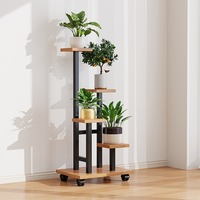 Étagère en fer mobile pour balcon, salon, support de pot de fleurs multicouche Support pour plantes succulentes Plateaux élégants pour la décoration intérieure