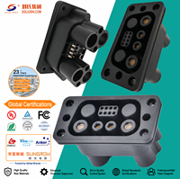 Connecteurs empilables IP67 2+10-80A/160A à courant élevé, mâle/femelle, pour applications industrielles/commerciales/domestiques, assemblage de câbles personnalisé