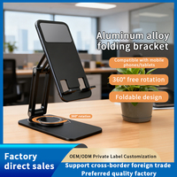 Soporte Plegable Ajustable de 360 Grados para Teléfono Móvil, de Aleación de Aluminio, para Escritorio, Cama, Gimnasio, Soporte Universal para Teléfono Móvil