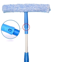 DOOSO Nettoyeur de vitres extensible, raclette de nettoyage de vitres domestique, éponge microfibre pour vitres