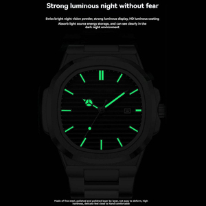 Montre-bracelet mécanique étanche en acier inoxydable pour homme, avec fonction lumineuse, vente en gros OEM - Product Image 4