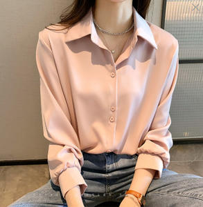 <span class=keywords><strong>เสื้อ</strong></span>ชีฟองแฟชั่นใหม่ปี 2026 สไตล์ลำลอง ระบายอากาศได้ดี คอปกถัก ทรงปกติ แขนยาว <span class=keywords><strong>เสื้อ</strong></span>เชิ้ตพื้นฐาน - Product Image 4